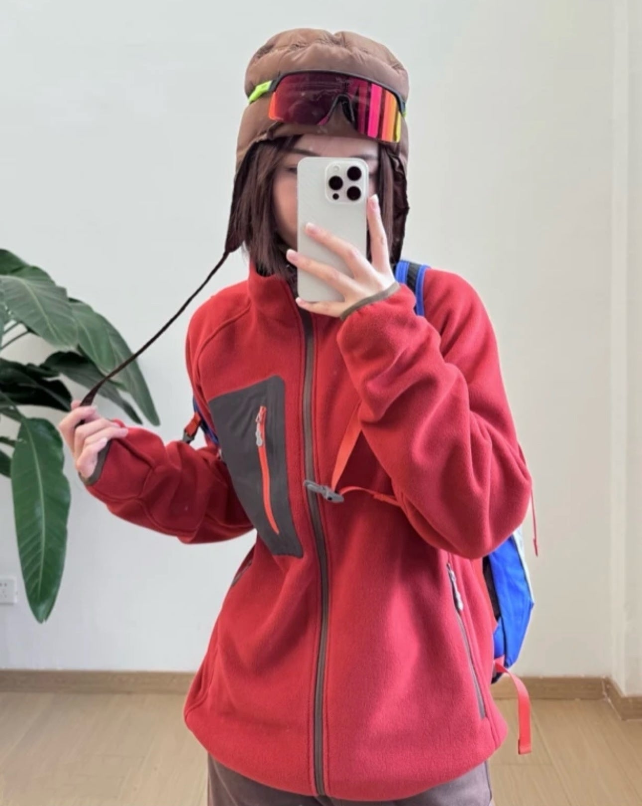 Damen Fleecejacke Norvielle Mit Taschen Hocher Kragen