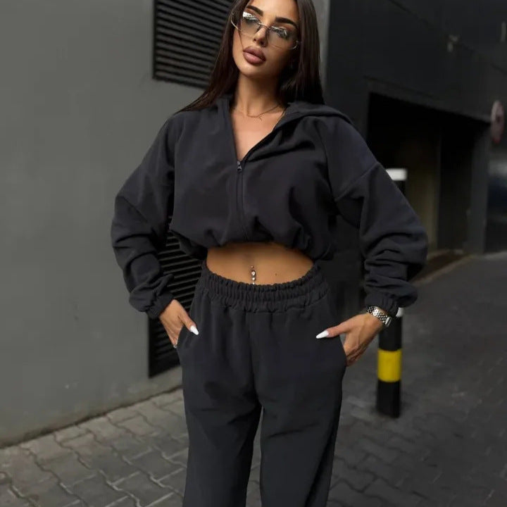 Damen Oversized Jumpsuit mit Kapuze Norvielle