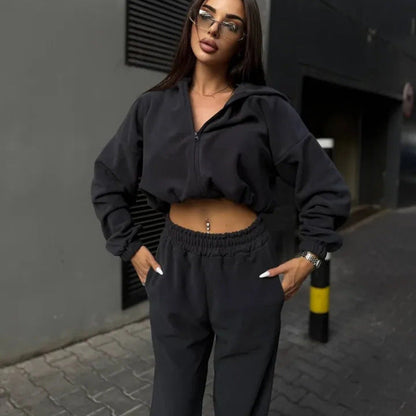 Damen Oversized Jumpsuit mit Kapuze Norvielle
