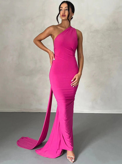 Damen Wickelkleid Asymmetrischer Saum Figurbetont Norvielle