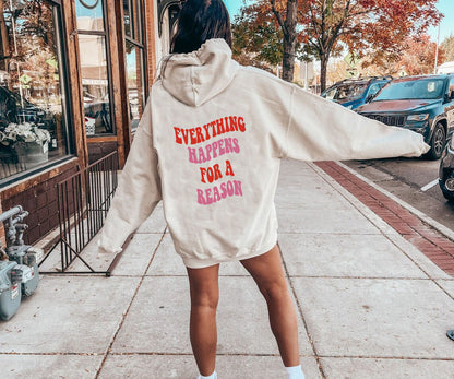 Damen Kapuzenpullover mit Motivschriftzug Baumwolle Bequem