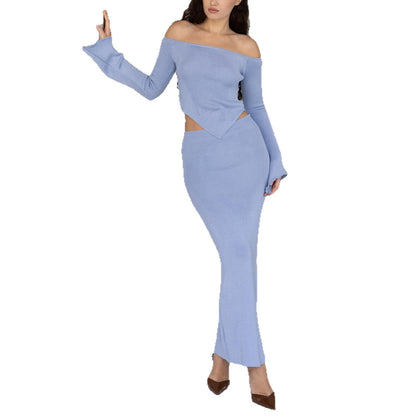 Damen Two-Piece Set Schulterfreies Oberteil Norvielle