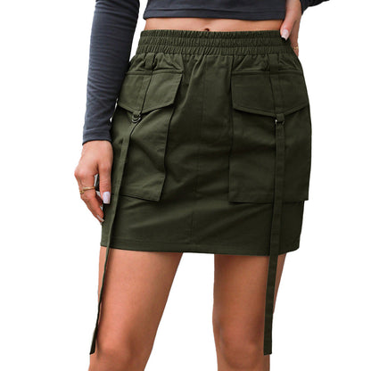 Damen Minirock mit Taschen und Schlitzdetails
