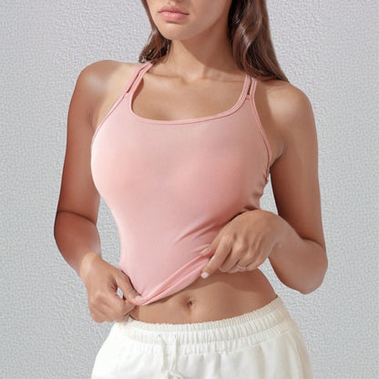 Damen Sporttanktop Slim Fit Dekorative Träger Norvielle