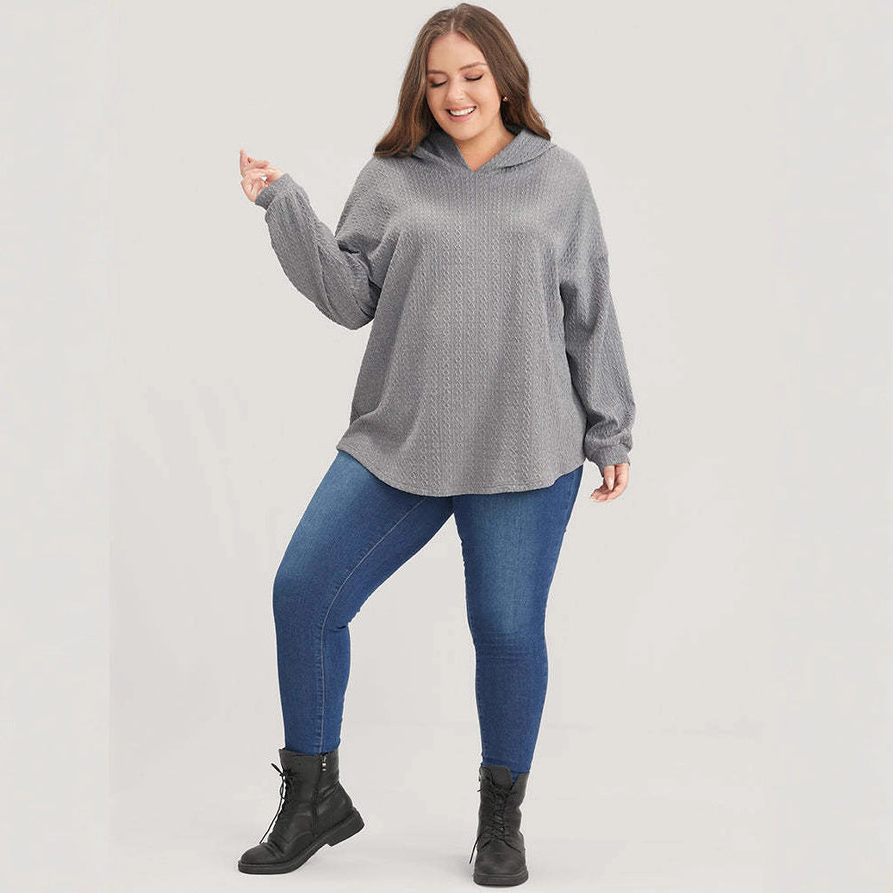 Damen Kapuzenpullover Strukturiertes Design Norvielle