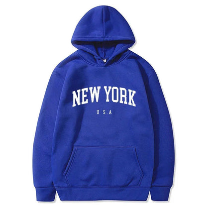Damen Kapuzenpullover New York Print Bequem Norvielle