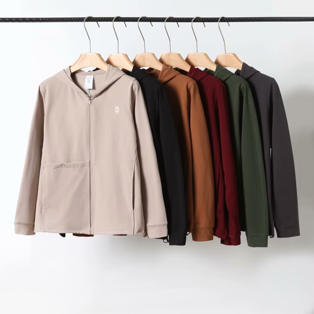 Damen Kapuzenjacke Atmungsaktives Material Reißverschlusstasche - Norvielle