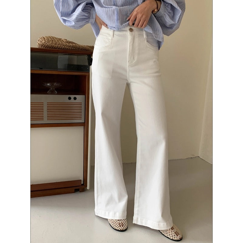 Damen Highwaist Jeans Weite Bein Norvielle - Norvielle