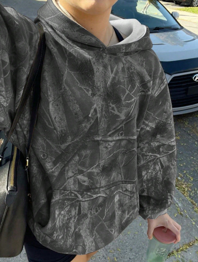 Damen Kapuzenpullover Camouflage Muster Norvielle