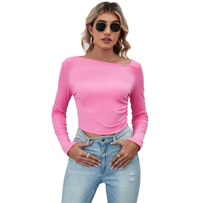 Damen Crop- Rüschendetails Elegantes Design Norvielle