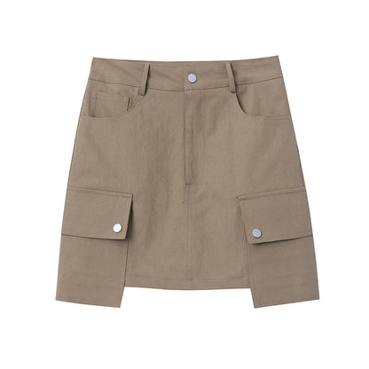 Damen Utility-Rock mit Taschen und hohem Bund Norvielle