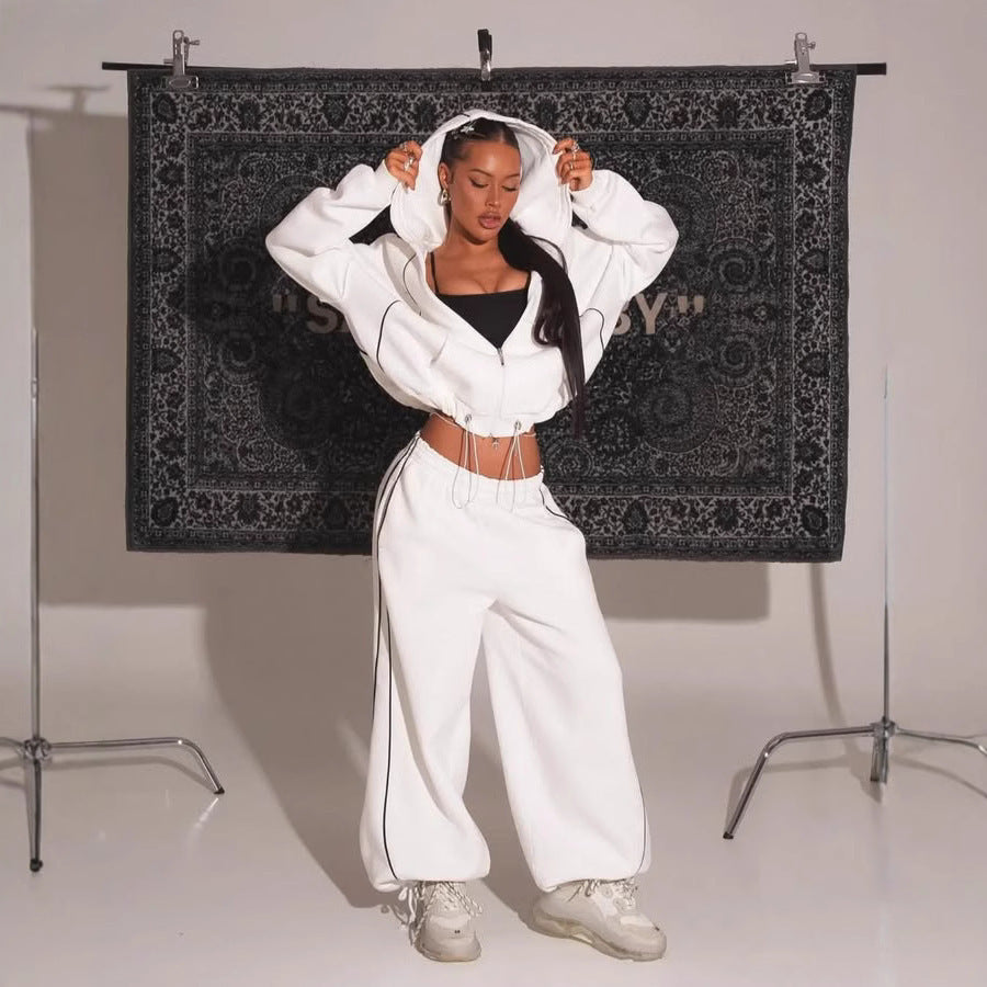 Damen Sportliches Oversized-Set Kapuzenjacke Hose Norvielle - Norvielle