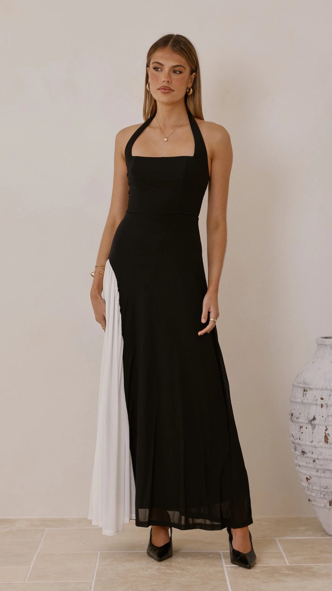 Damen Abendkleid Asymmetrischer Schnitt Elegantes Design