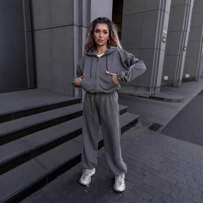 Damen Sportset Elastischer Bund Hochkragen Norvielle - Norvielle