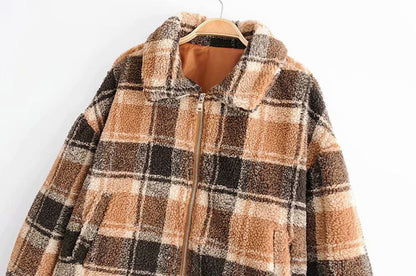 Damen Flanelljacke Karo Kuschelig Norvielle