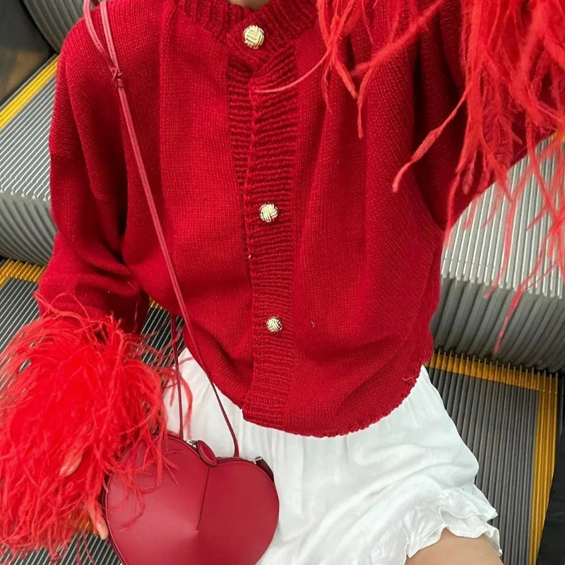 Damen Strickjacke mit ausgefallenen Ärmeln Norvielle