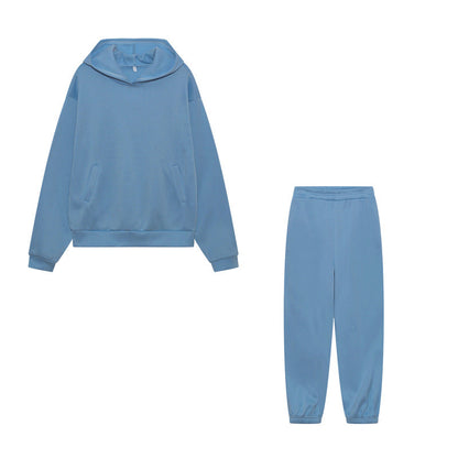 Damen Sportliches Hoodie Jogginghose Set Baumwolle