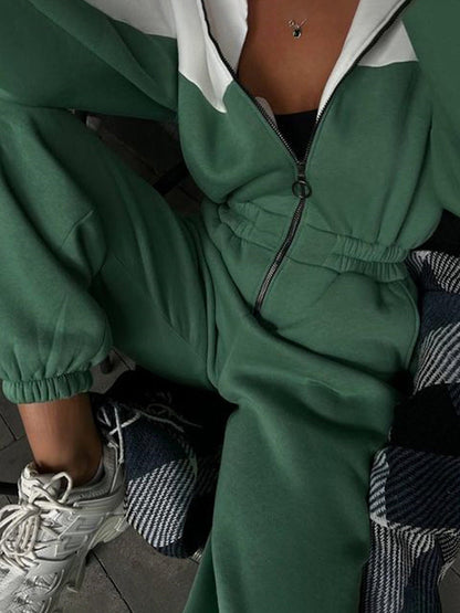 Damen Sport-Jogginganzug Farbige Einsätze Norvielle