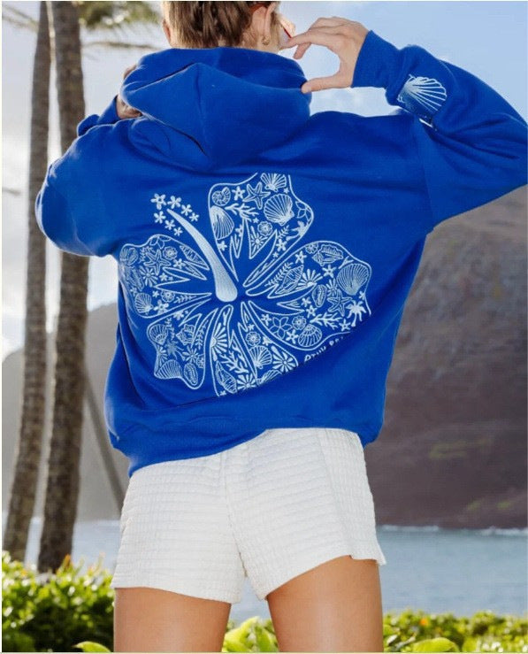 Kapuzenpullover Surf Wave mit Stickerei Lässig
