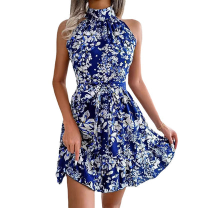 Damen Halterkleid Blumenmuster Röckchen Norvielle
