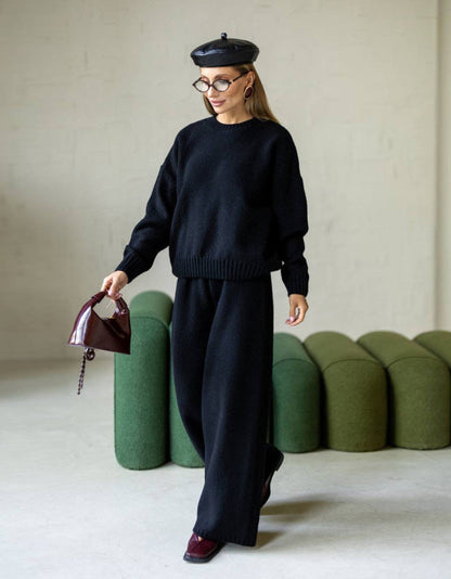 Damen Strickpullover Kuschelig Moderner Schnitt Weite Passform
