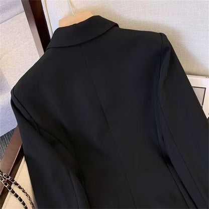 Eleganter Herrenblazer Doppelreihe Goldknöpfe