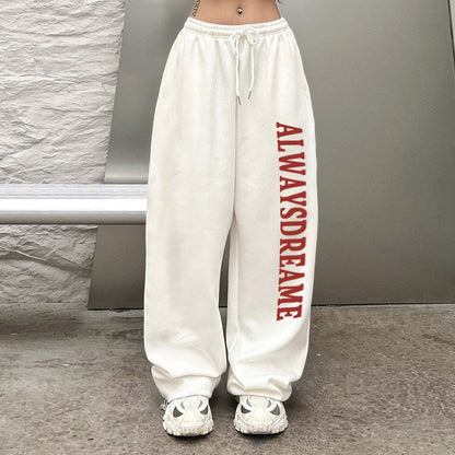 Damen Sweatpants Elastischer Bund Baumwolle