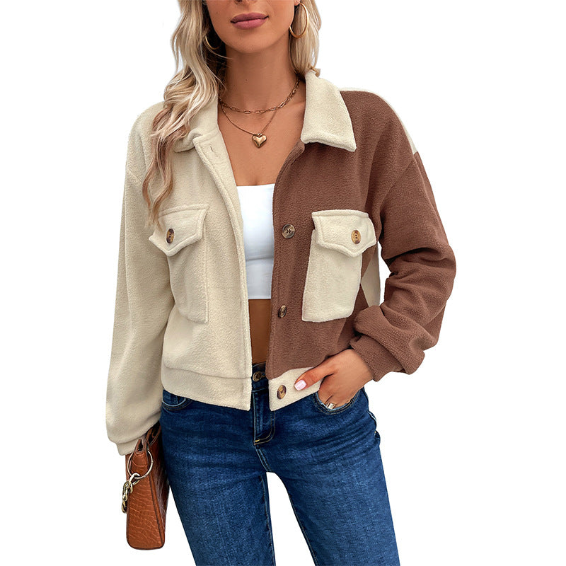 Damen Fleecejacke Mit Taschen Modischer Schnitt