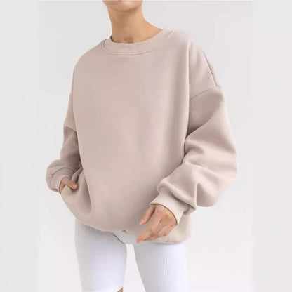 Damen Sweatshirt Weiches Innenfutter Breite Schultern Norvielle - Norvielle