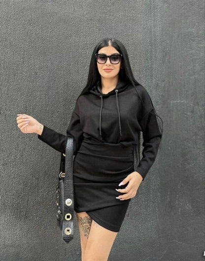 Damen Kapuzenkleid Modern Norvielle