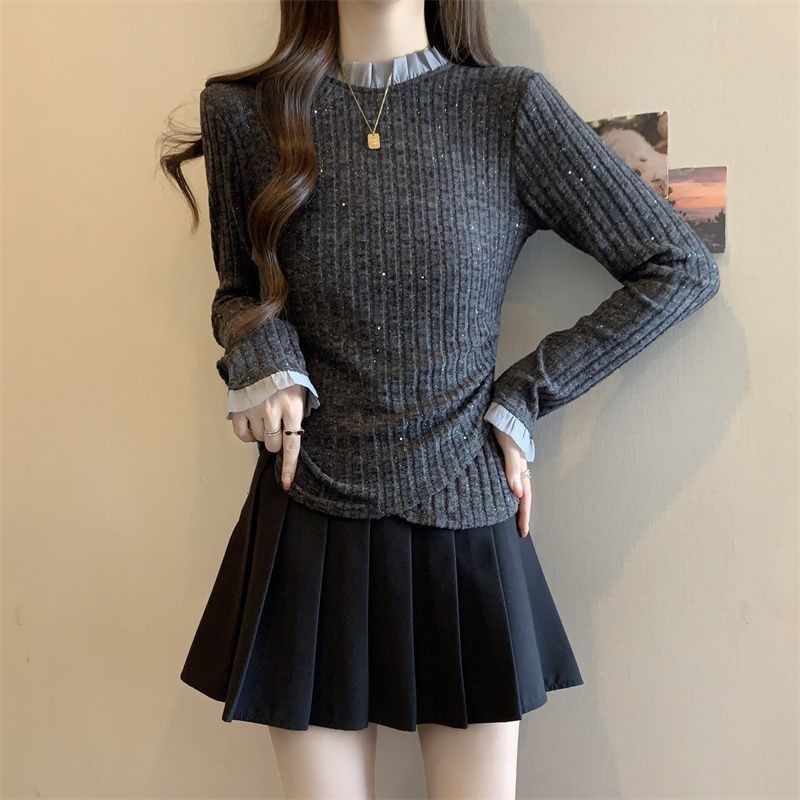 Damen Feinstrickpullover Eleganter Kragen Norvielle