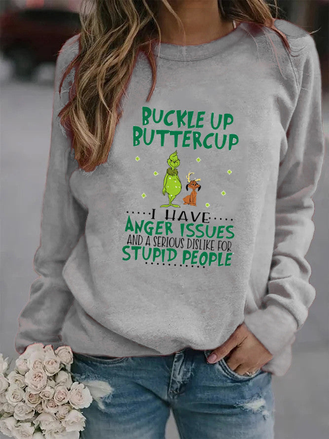 Damen Sweatshirt Humorvolles Design Norvielle