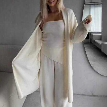 Damen Lounge-Set Ärmelloses Weiter Cardigan Norvielle - Norvielle
