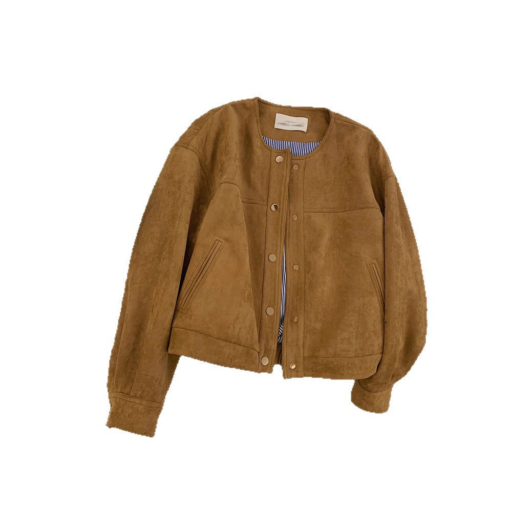 Damen Suedenjacke Elastischer Bund Norvielle