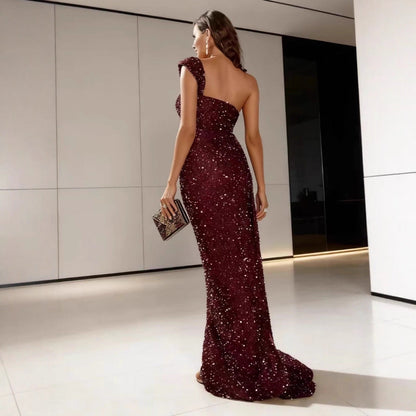 Damen Abendkleid Pailletten Norvielle Glitzernd