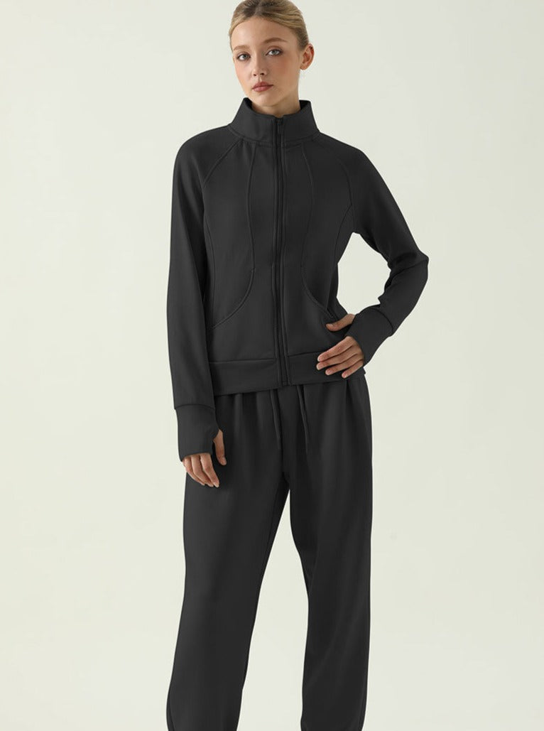 Mira Damen Zip-Jacke Stehkragen Sportlich - Norvielle