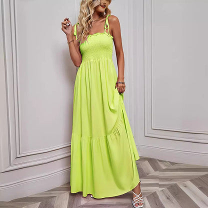 Damen Maxikleid Elastisch Voluminöser Rock Norvielle