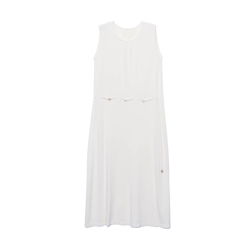 Damen Maxikleid Elegantes Design Mit Knöpfen
