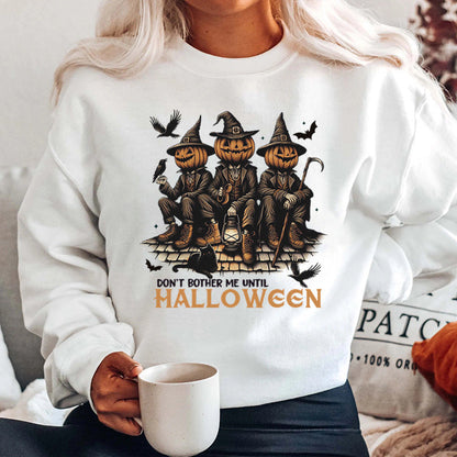 Damen Sweatshirt Halloween-Motiv Baumwolle Gemütlich