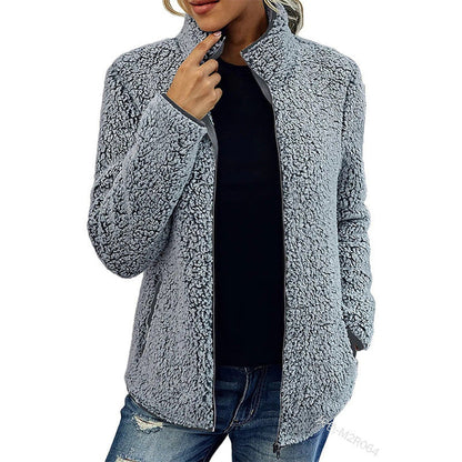 Damen Fleecejacke Weich Hochkragen Norvielle