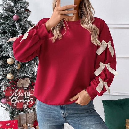 Damen Oversized Pullover mit Schleifendetails Norvielle
