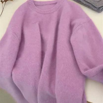 Damen Pullover Feine Strickmischung Norvielle Beige