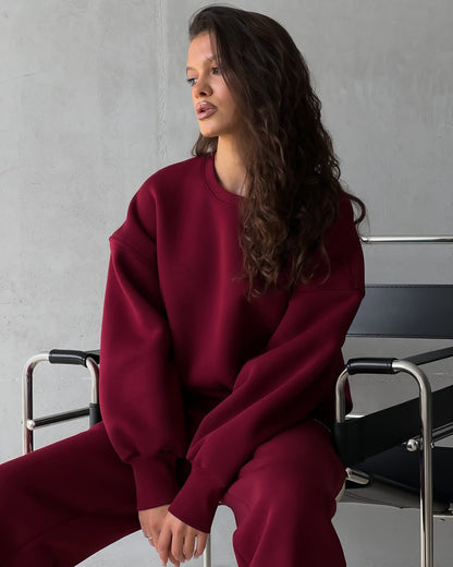 Damen Sportanzug Crop Weites Bein Norvielle