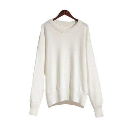 Damen Oversized Pullover Strukturiertes Strickmuster Beige