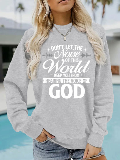 Damen Sweatshirt Bequem Inspirierender Aufdruck Norvielle