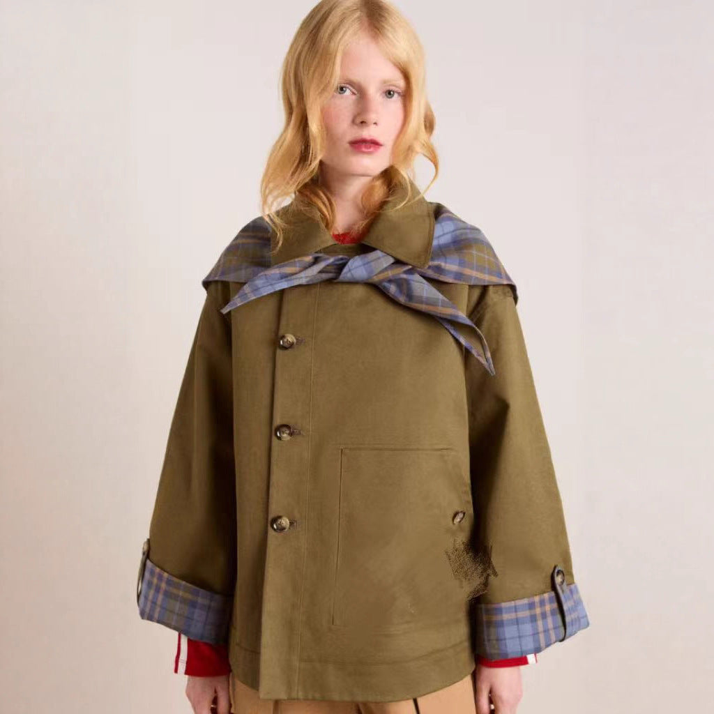 Damen Trenchcoat mit Kragen und Taschen Norvielle - Norvielle