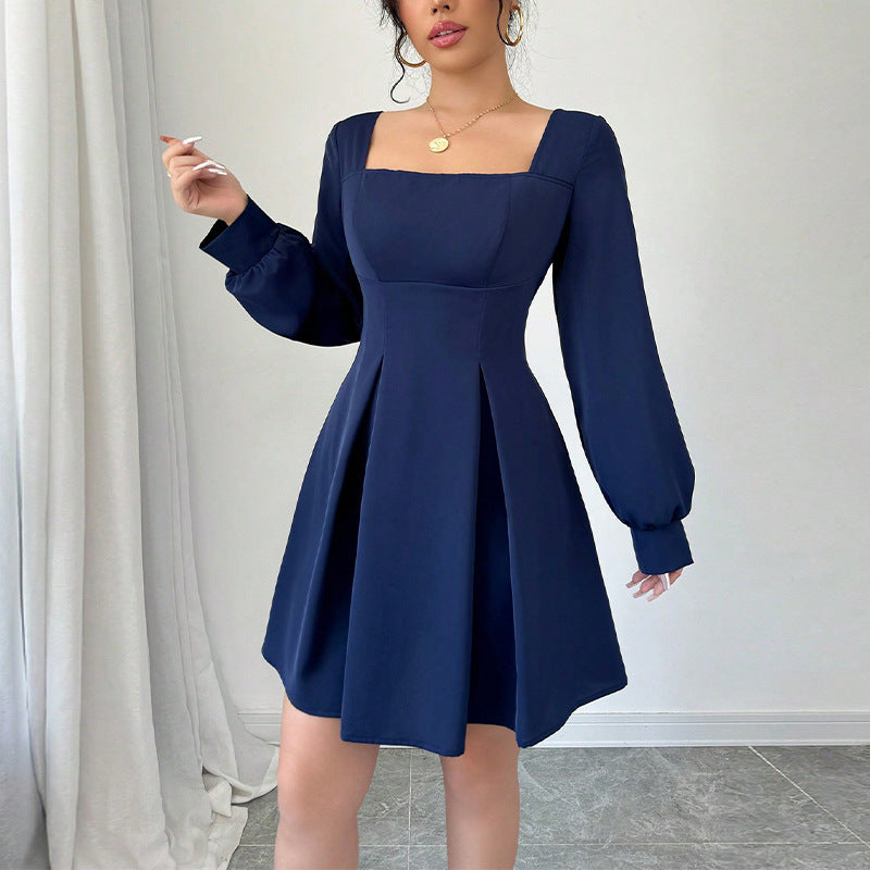 Damen Kleid Kurz Ballonärmel Norvielle