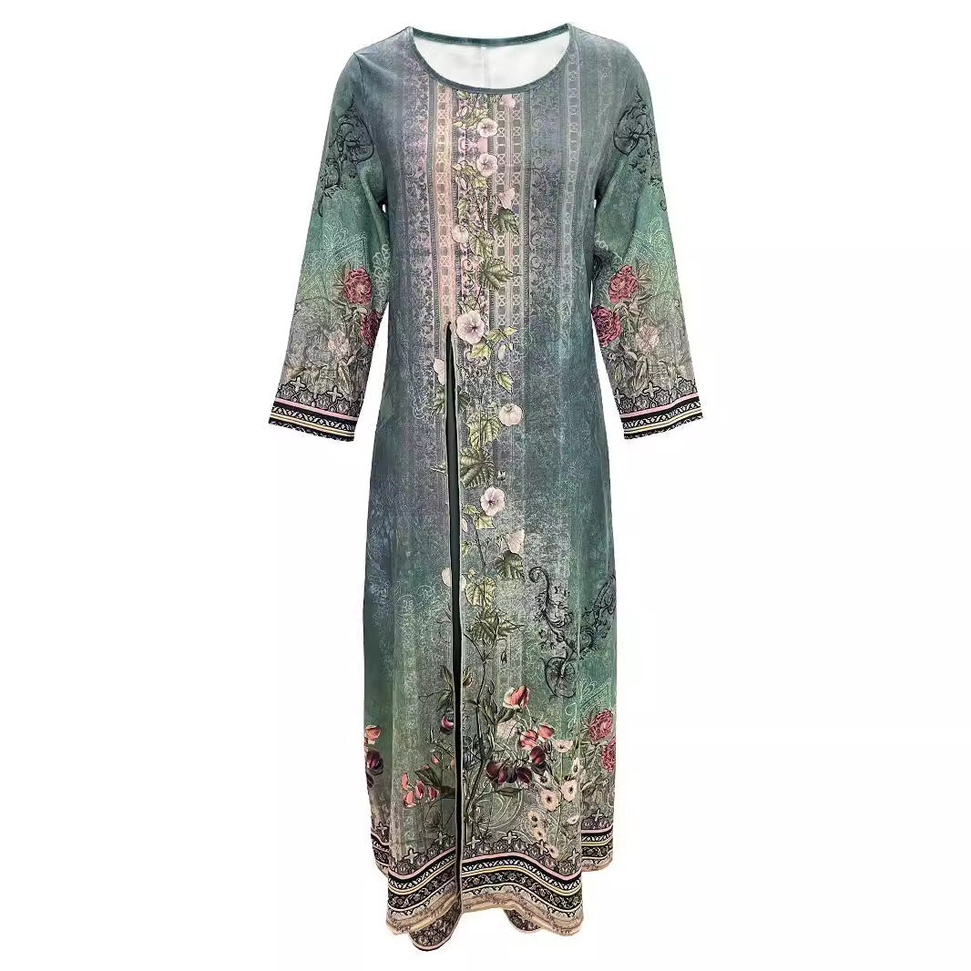 Damen Jumpsuit mit floralem Überwurf Weites Bein Norvielle