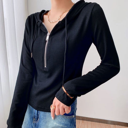 Damen Kapuzenpullover Reißverschluss Norvielle