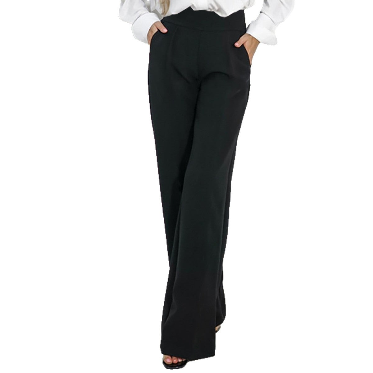 Damen Stoffhose Weites Bein Hochtailliert Norvielle